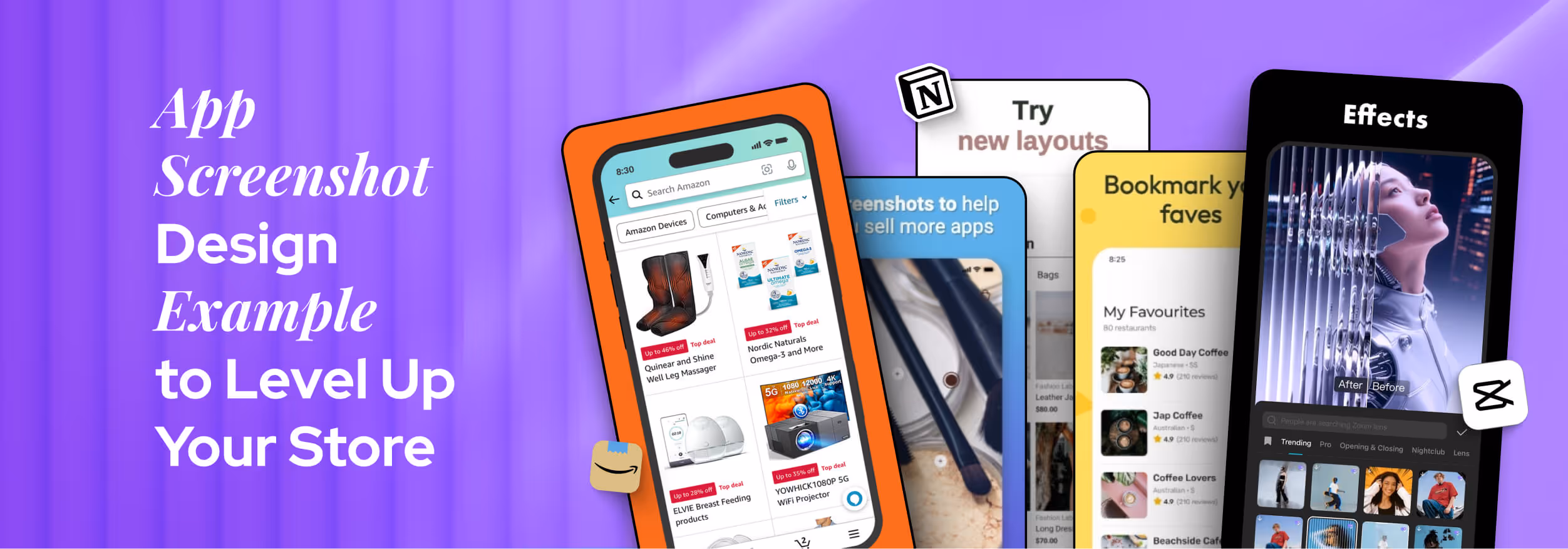 App Screenshot Design Examples